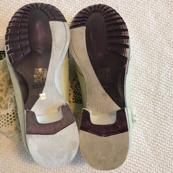 NWT Free People Bunker boots women's 9 green creme leather crochet boho hippie - Picture 8 of 8